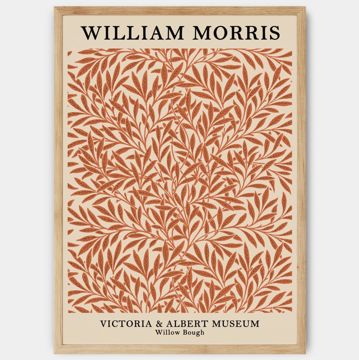 Plagát Willow Bough in Red | William Morris