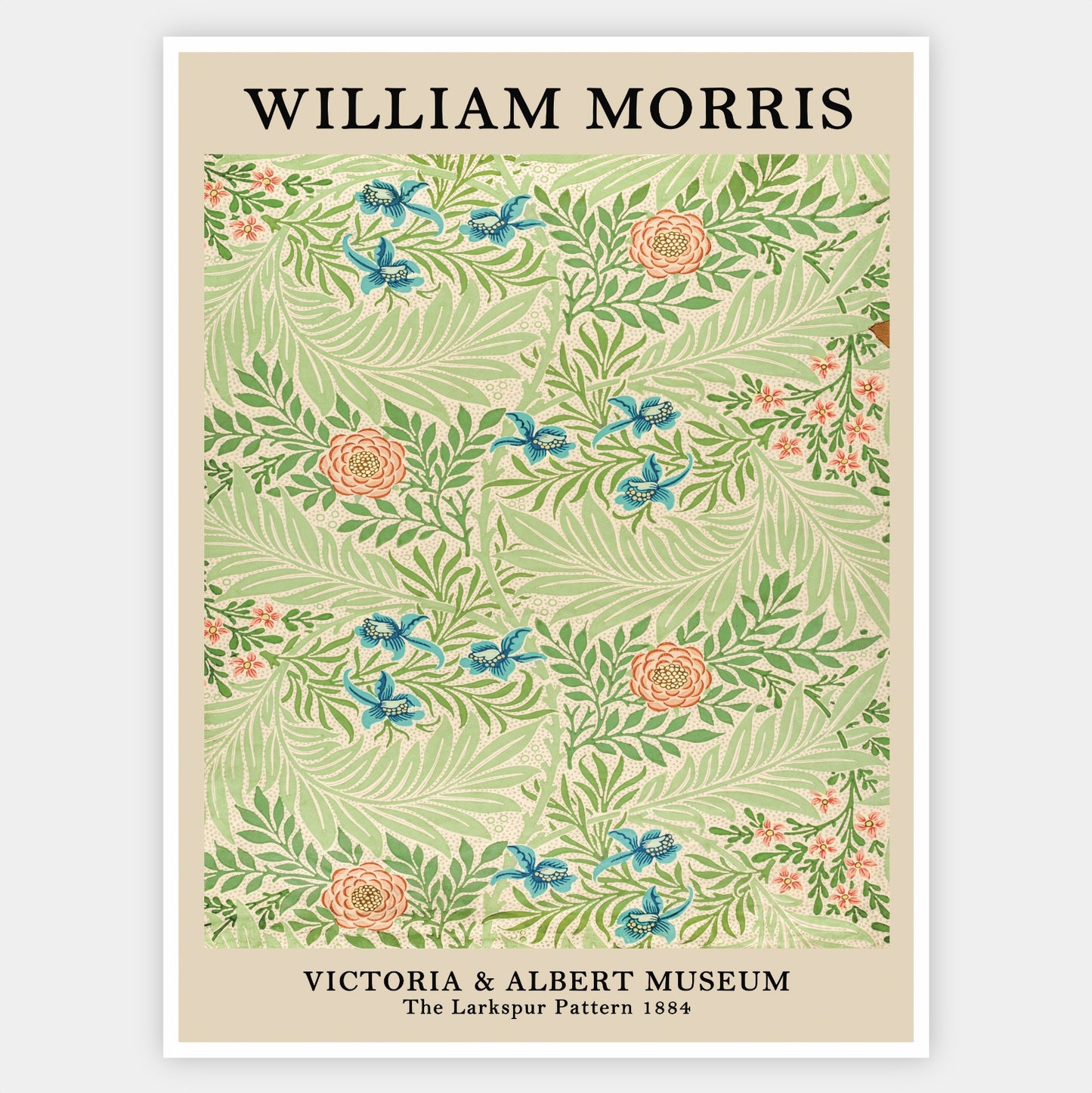 Plagát The Larkspur Pattern | William Morris