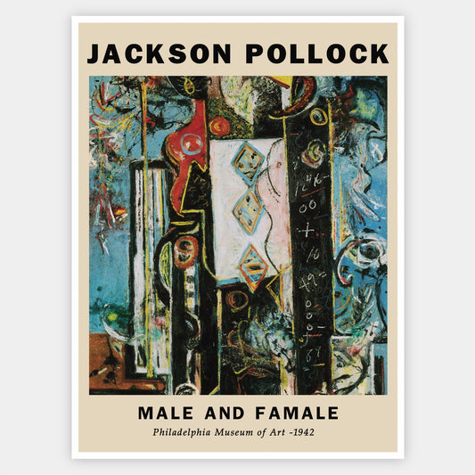 Plakát Male And Female | Jackson Pollock