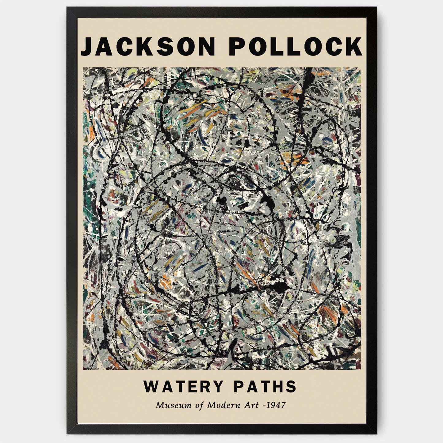 Plagát Watery Paths | Jackson Pollock