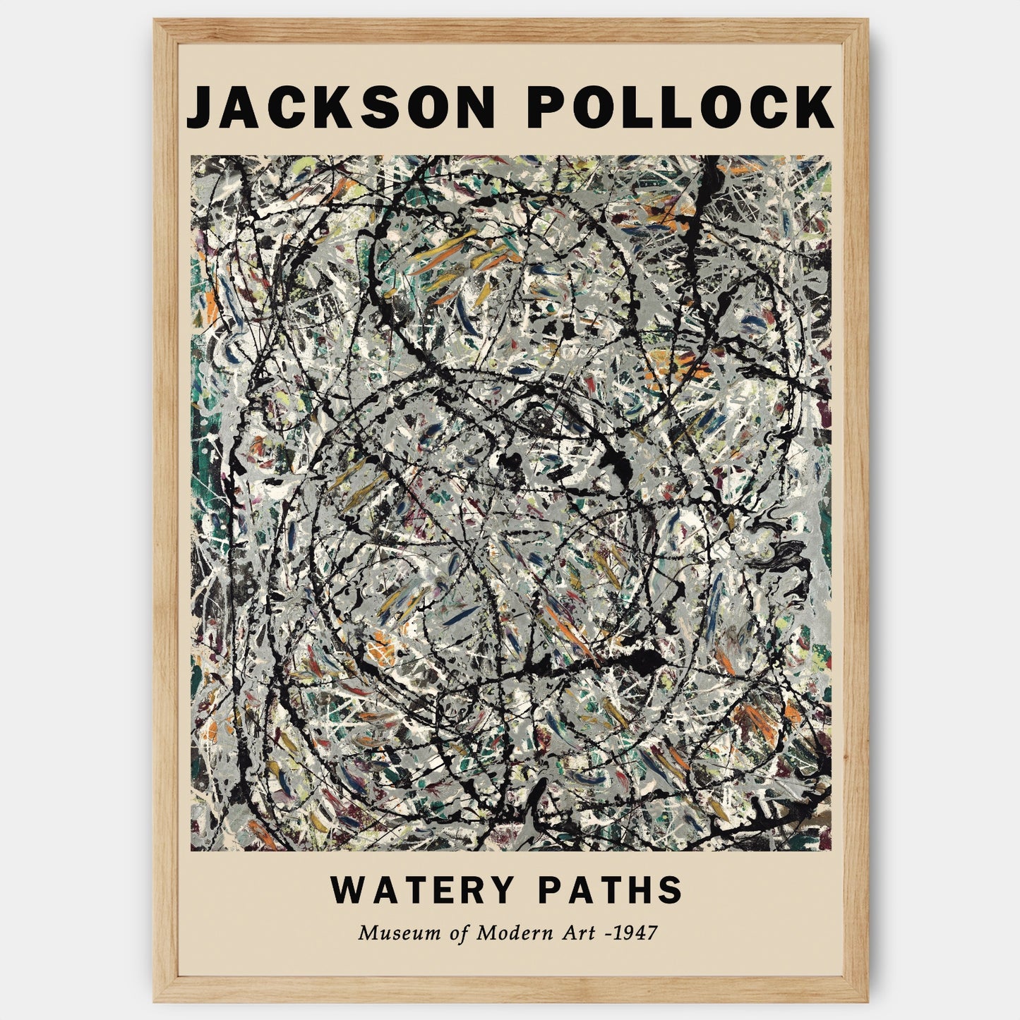 Plagát Watery Paths | Jackson Pollock