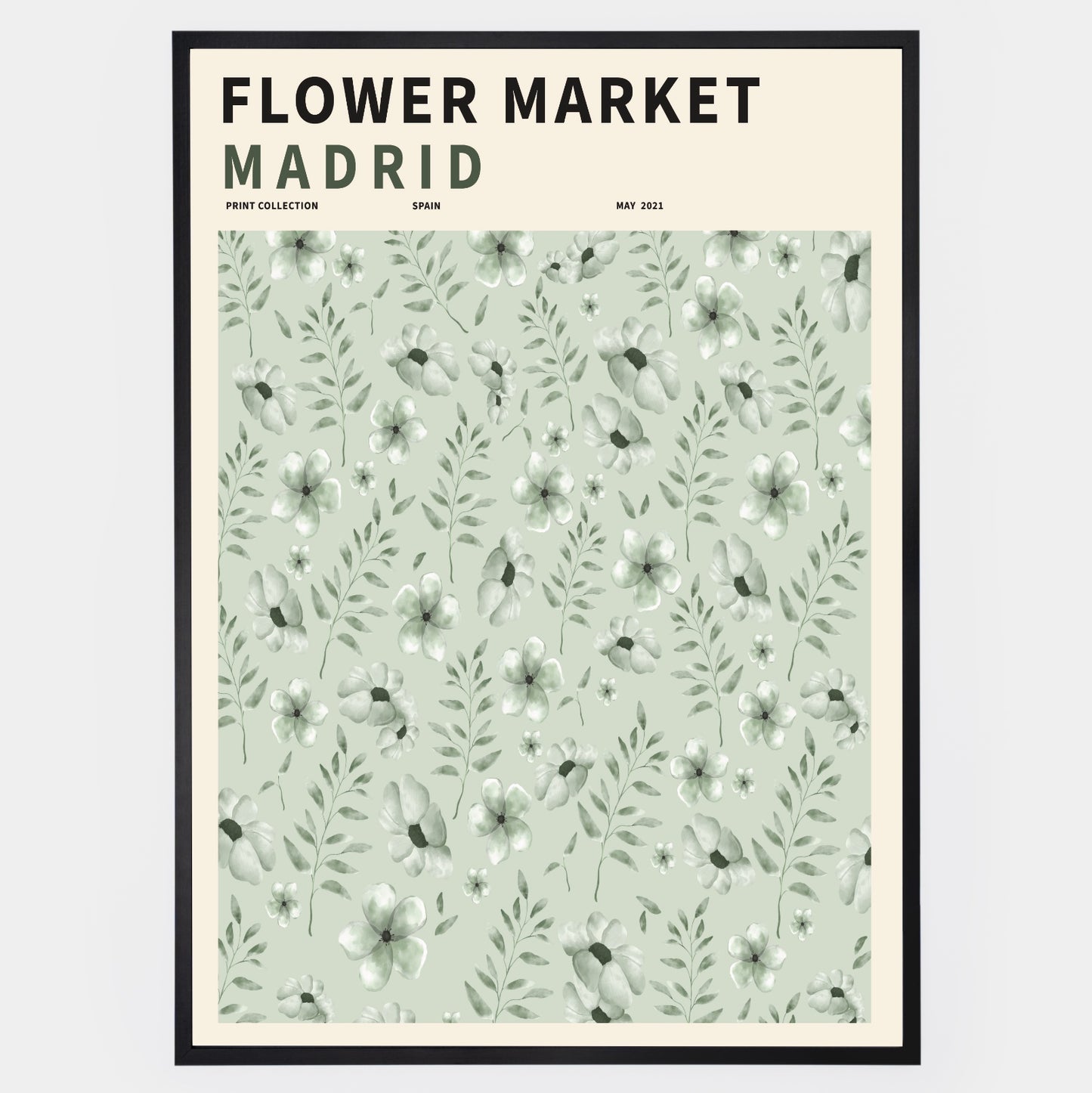 Plagát Flower Market Madrid