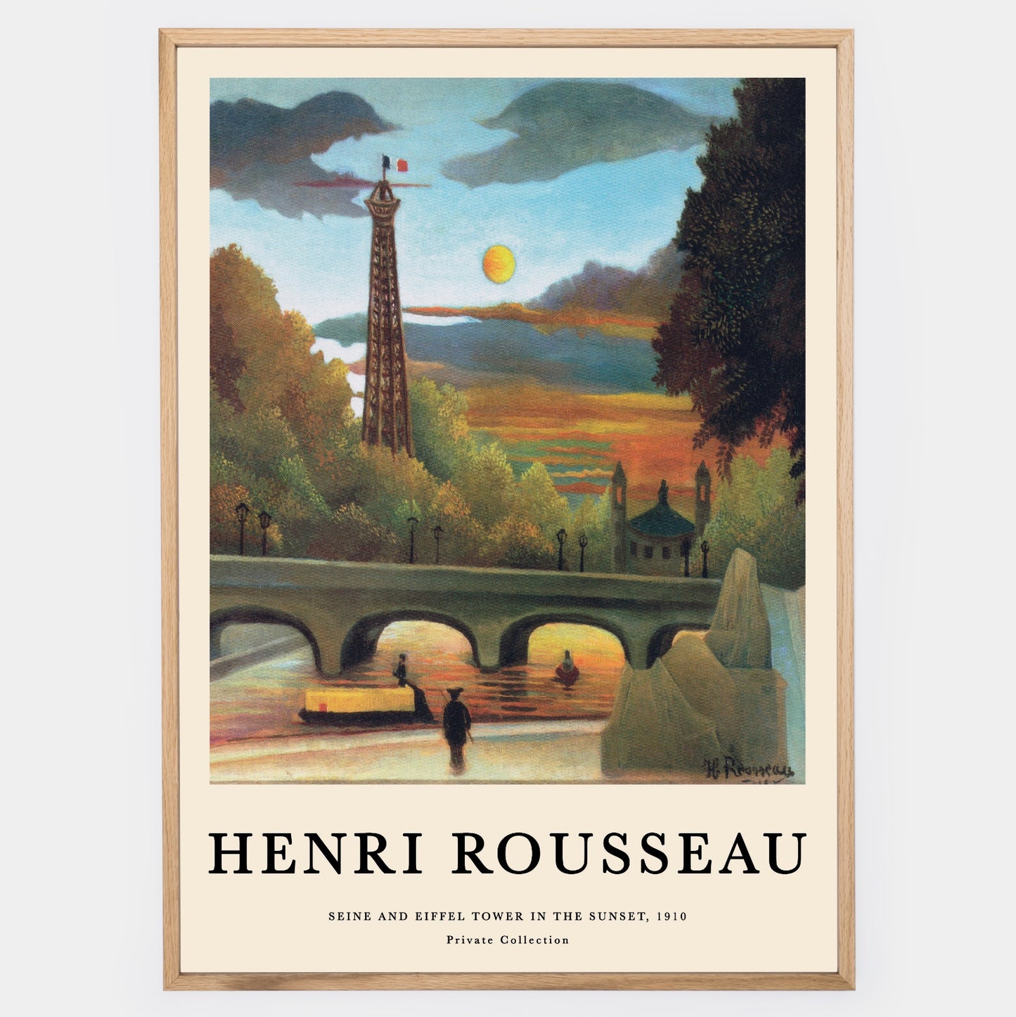 Plagát Seine and Eiffel Tower in the Sunset | Henri Rousseau