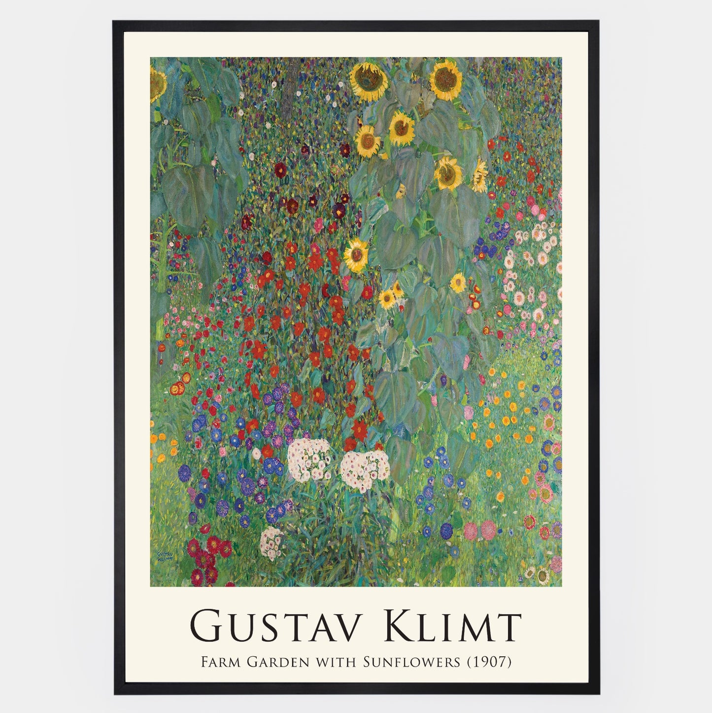 Plagát Farm Garden with Sunflowers | Gustav Klimt