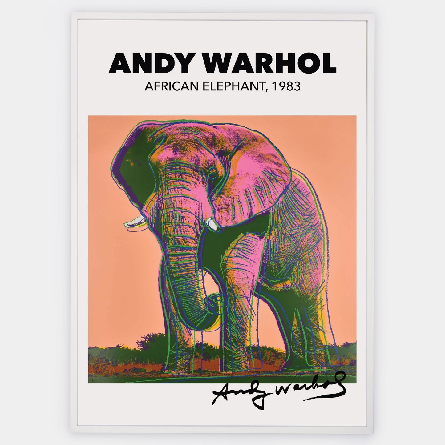 Plagát African Elephant | Andy Warhol