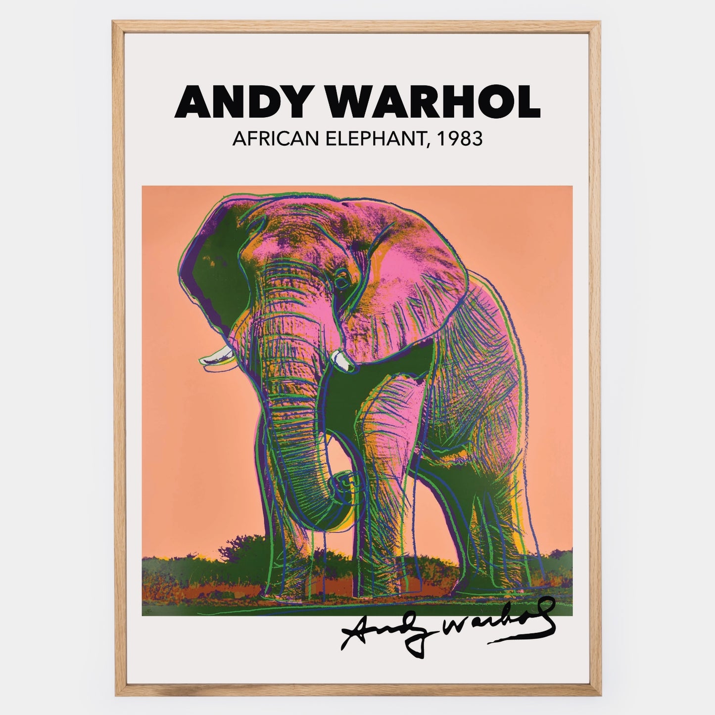 Plagát African Elephant | Andy Warhol