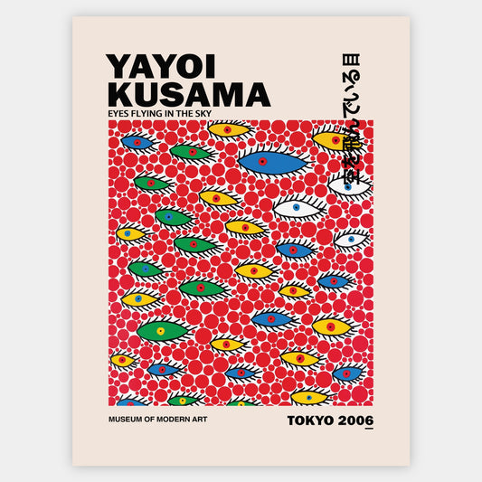 Plakát Eyes Flying in the Sky | Yayoi Kusama