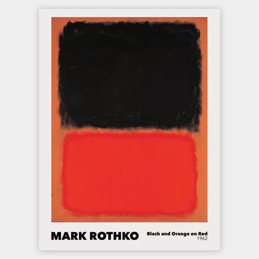 Plagát Black and Orange on Red | Mark Rothko