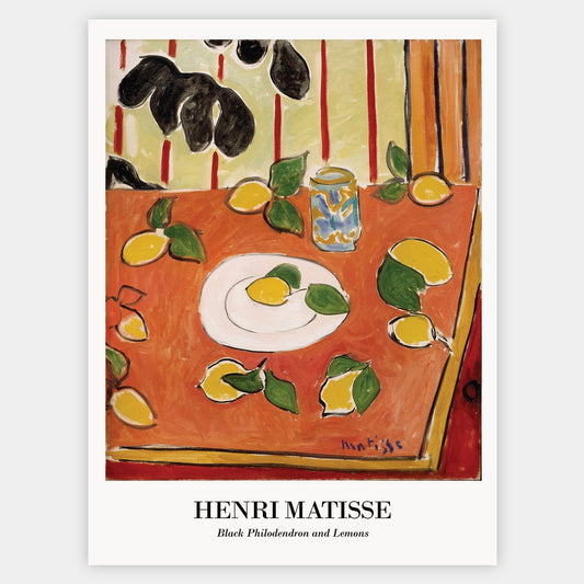 Plakát Black Philodendron and Lemons | Henri Matisse