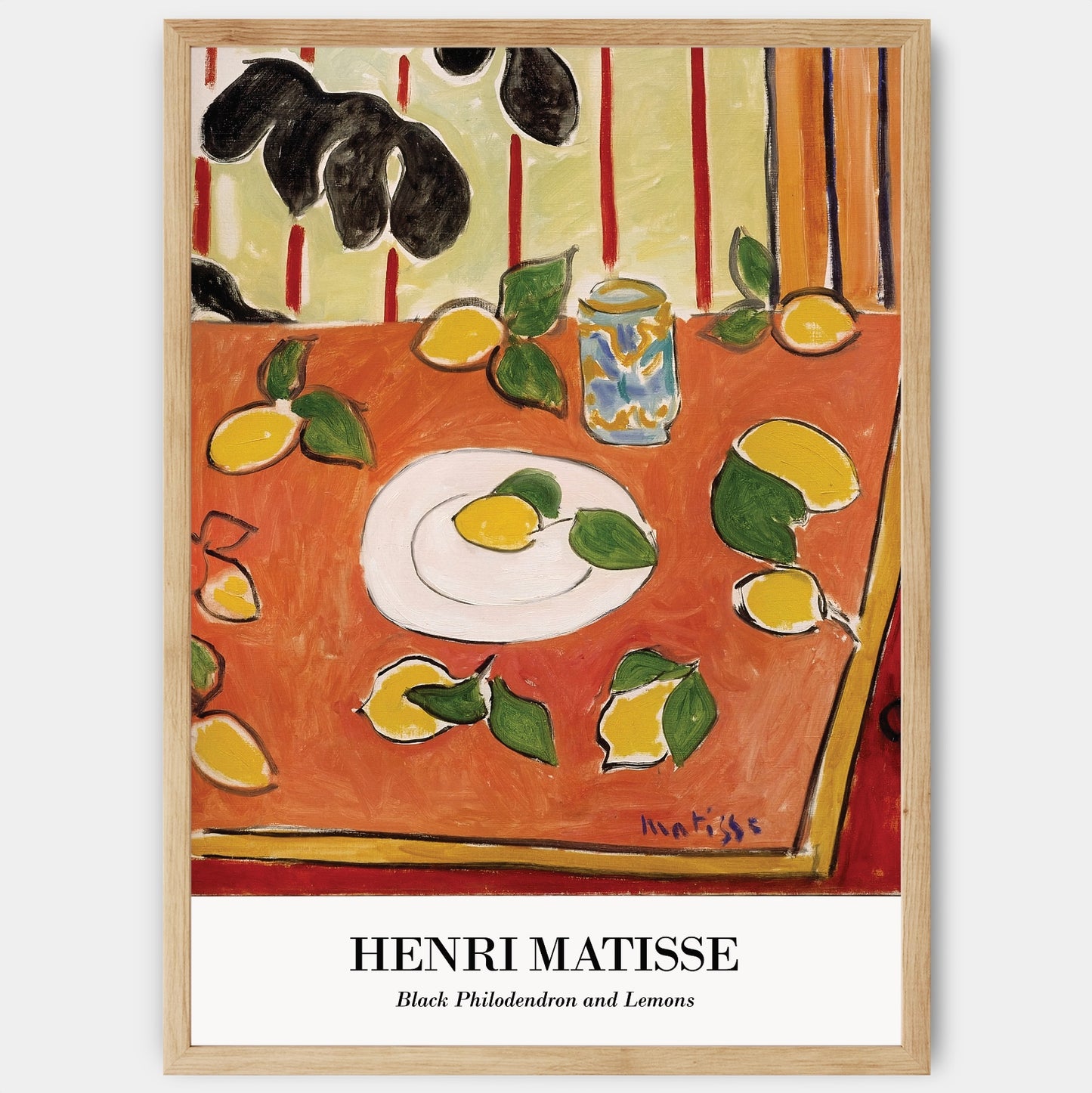 Plagát Black Philodendron and Lemons | Henri Matisse