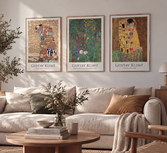 Set of 3 Klimt posters