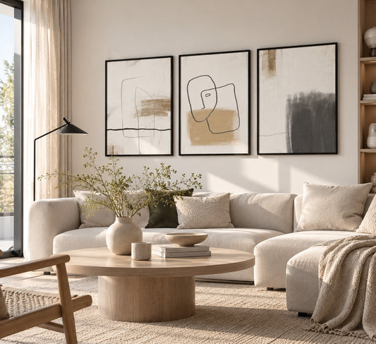Set of 3 abstract posters Face