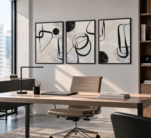 Set of 3 Black Spray posters