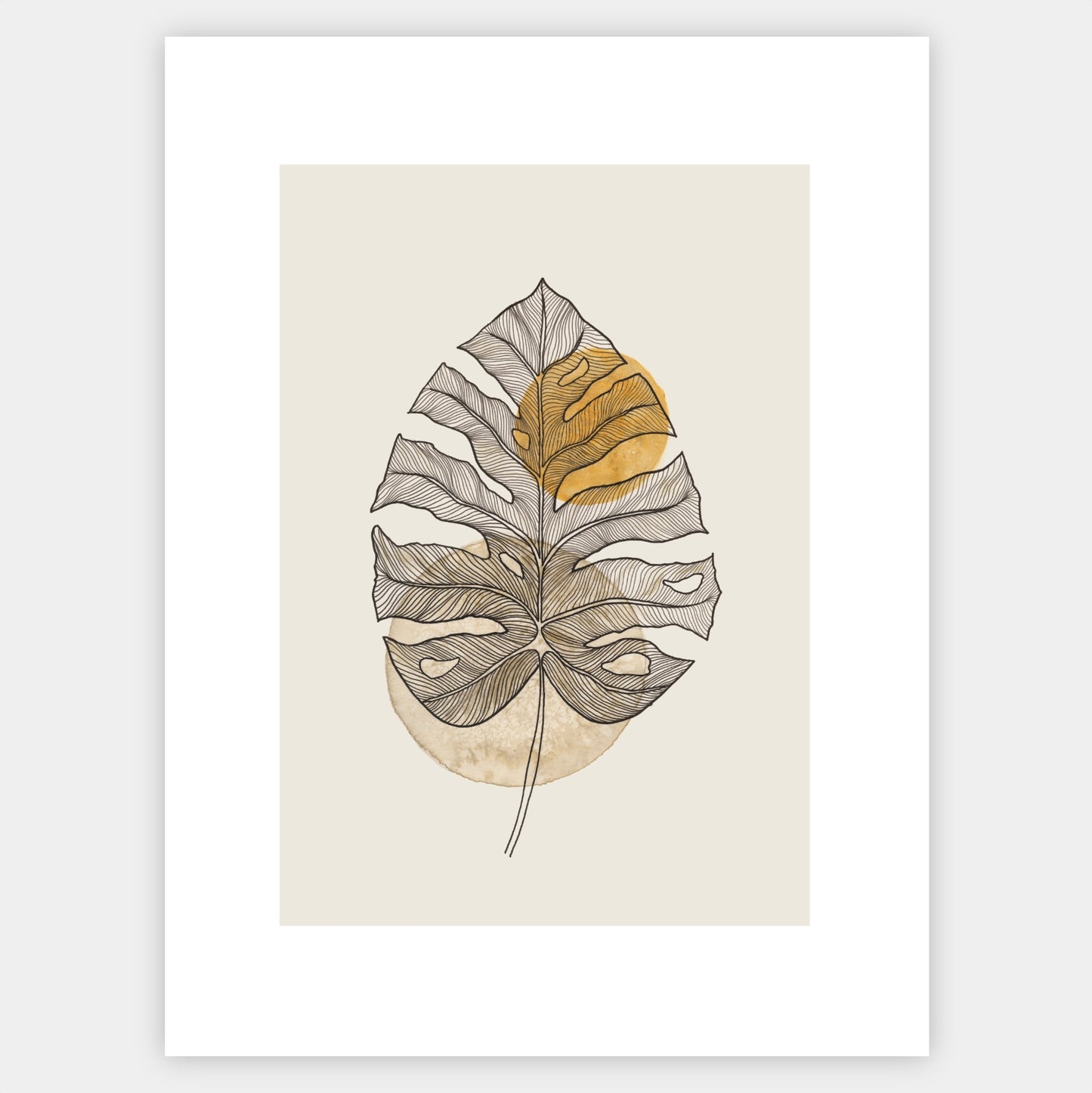 Plagát Monstera in Beige