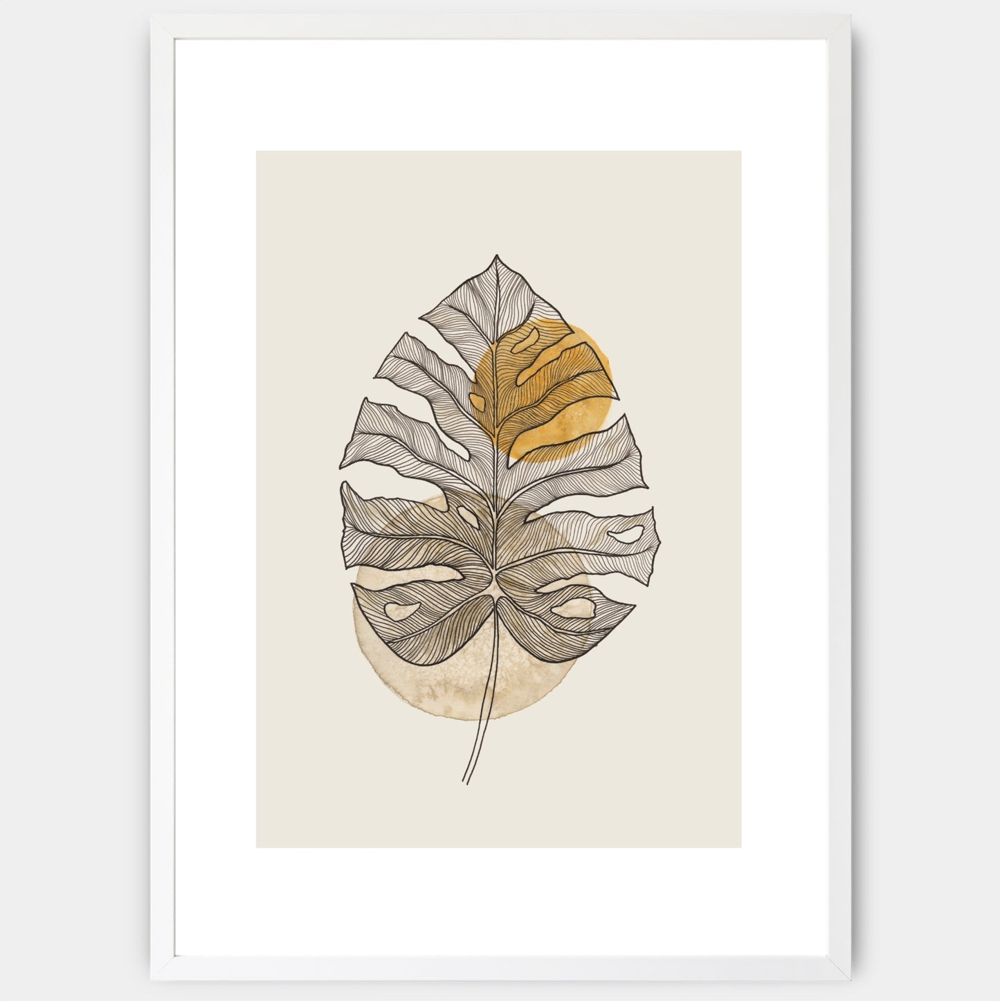 Plagát Monstera in Beige