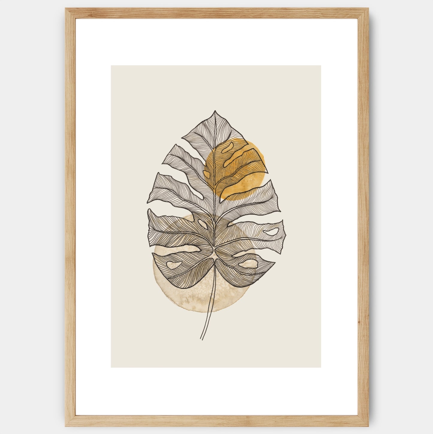 Plagát Monstera in Beige